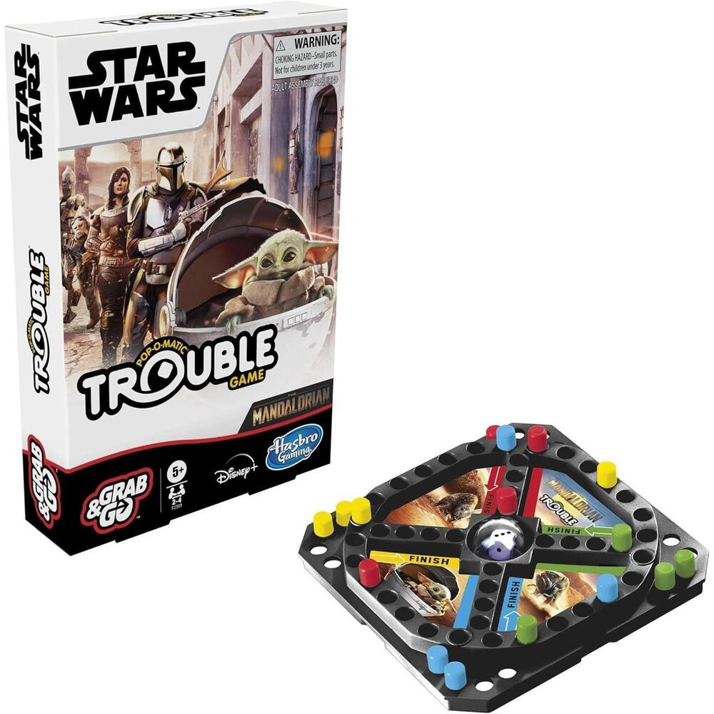 Disney Star Wars Mandalorian Trouble Game Hasbro Gaming Pop O Matic Grab & Go